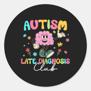 Adesivo Autismo Late Diagnostics Club Engraçado Neurodiver