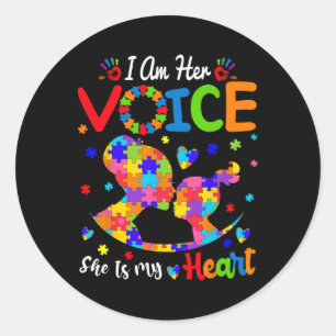 Adesivo Autismo Mãe, sou a voz dela. Ela é minha filha do 