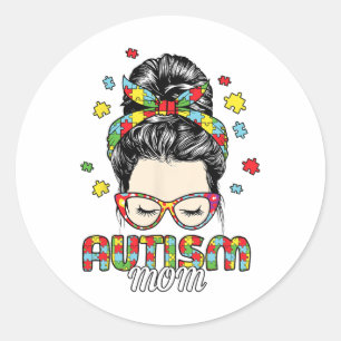Adesivo Autismo Mãe Vida Mensageira Bun Pulmões Byndana Mã