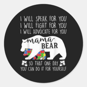 Adesivo Autismo Mama Bear Eu Vou Falar Em Defender Y