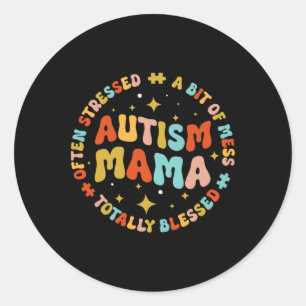 Adesivo Autismo Mama Groovy Autismo Consciência Inspiração
