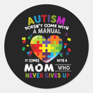 Adesivo Autismo Mamãe Não Vem Com Um Autismo Manual Mulher