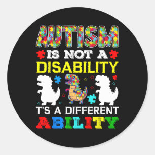 Adesivo Autismo não é uma deficiência é um hambúrbio difer