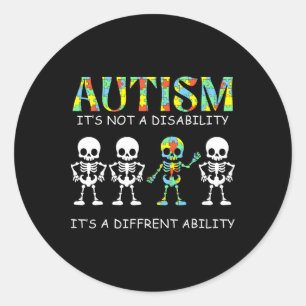 Adesivo Autismo não é uma deficiência é um hambúrbio difer