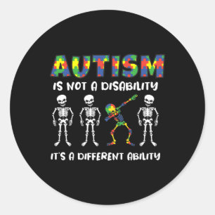 Adesivo Autismo não é uma deficiência é um hambúrbio difer