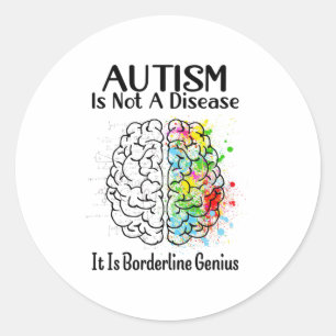 Adesivo Autismo Não É Uma Doença É Um Genius Borderline Ho
