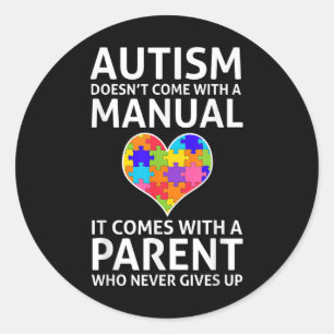 Adesivo Autismo Não Vem Com Um Autismo Manual Pai Mãe