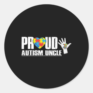 Adesivo Autismo Orgulhoso Tio Pai Autismo Cardíaco Sensibi