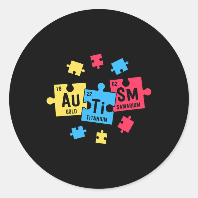 Adesivo Autismo Para Os Professores Que Escolheram Element (Frente)
