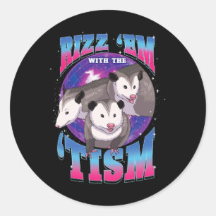 Adesivo Autismo Possum Lover Gift Rizz Em Com O Tismo Dive