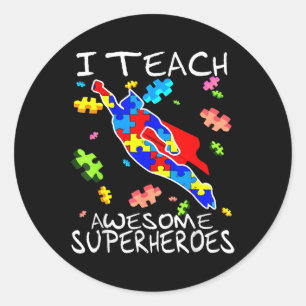 Adesivo Autismo Professor de Consciência Eu Ensino Super-H