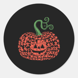 Adesivo Autismo Quebra-cabeça Pumpkin Halloween Autism Men
