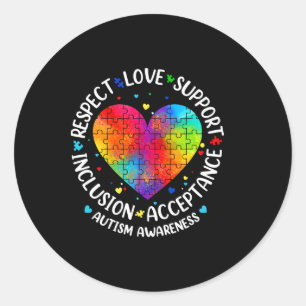Adesivo Autismo Respeite a Consciência da Inclusão do Amor