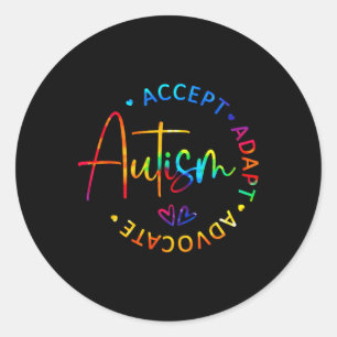 Adesivo Autismo Sensibilização Aceite Adaptar Advocate Aut