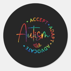 Adesivo Autismo Sensibilização Aceite Adaptar Advocate Aut