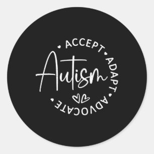 Adesivo Autismo Sensibilização Aceite Adaptar Advocate Aut