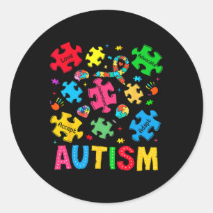 Adesivo Autismo Sensibilização Aceite Adaptar Advocate Aut