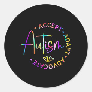 Adesivo Autismo Sensibilização Aceite Adaptar Advocate Aut