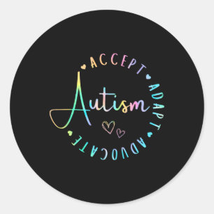 Adesivo Autismo Sensibilização Aceite o Adaptar Advocate C