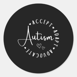 Adesivo Autismo Sensibilização Aceite o Adaptar Advocate C