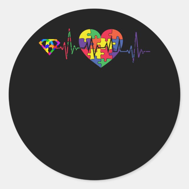 Adesivo Autismo Sensibilização Azul Fita Coração Bear Amor (Frente)