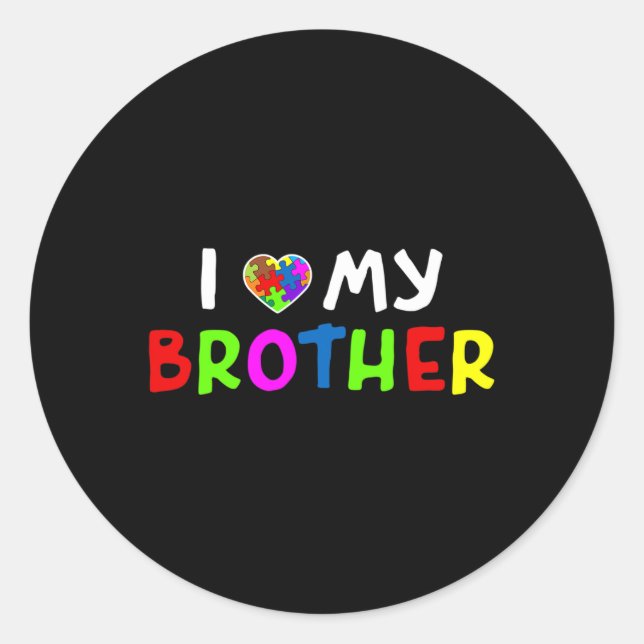 Adesivo Autismo Sensibilização Crianças Irmãos (Frente)