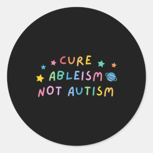 Adesivo Autismo Sensibilização Cura Ableismo Não Autismo