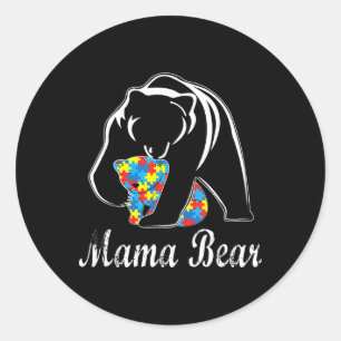 Adesivo Autismo Sensibilização Mamã Bear Suporte a Adultos