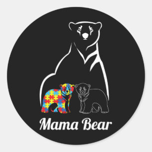 Adesivo Autismo Sensibilização Mamãe Ursa Mãe Criança Auti