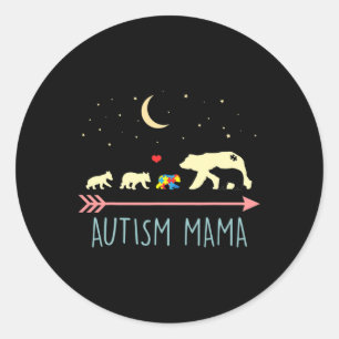 Adesivo Autismo Sensibilização Mamãe Urso 4 Cubs Autismo M