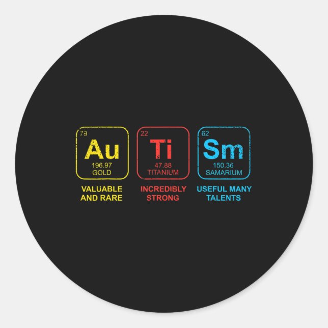 Adesivo Autismo Sensibilização Mulheres Homens Elementos p (Frente)