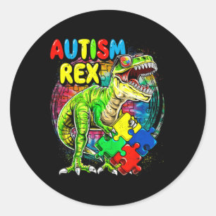 Adesivo Autismo T-rex Dinossauro Autismo Dia da Consciênci