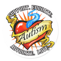 Autismo Tatuagem Cardíaca Clássica