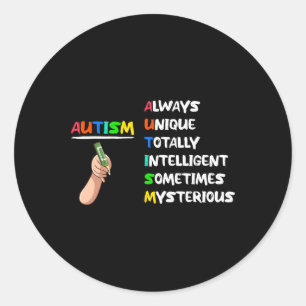 Adesivo Autismo Único Totalmente Inteligente Às Vezes Mist