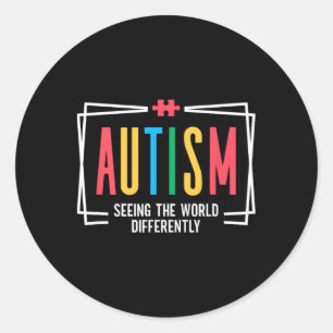 Adesivo Autismo Vendo o Mundo de Forma Diferente Conscient