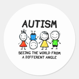 Adesivo Autismo Vendo O Mundo De Um Ângulo De Aut Diferent