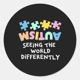Adesivo Autismo Vendo O Mundo Diferentemente Autismo Aware