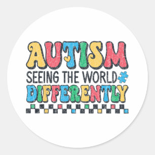 Adesivo Autismo Vendo O Mundo Diferentemente Retrorna Auti