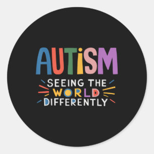 Adesivo Autismo Vendo O Mundo Diferentemente Suporta Autis