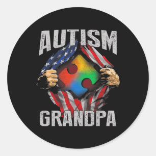Adesivo Autismo Vovô Americano Bandeira Autismo Sensibiliz