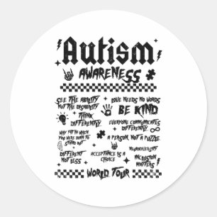 Adesivo Autismo World Tour Conscientização sobre Autismo (