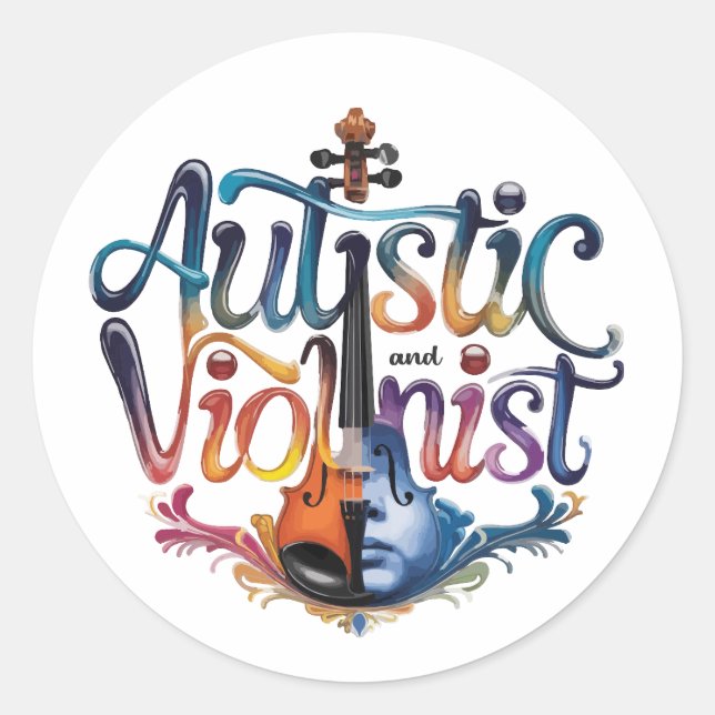 Adesivo Autistic and violinist (Frente)
