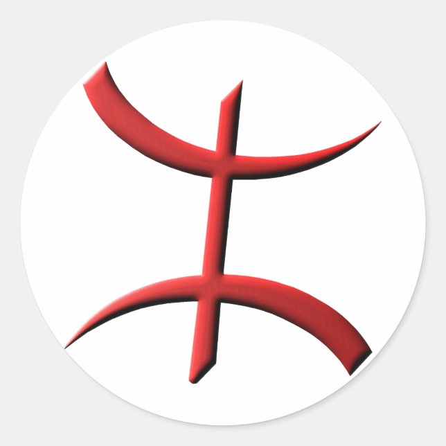 Adesivo auto-adesivo aza vermelho relevo (Frente)