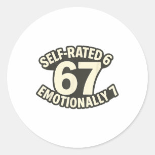 Adesivo Auto Avaliado 6 Emocionalmente 7 Engraçado 67 Gíri