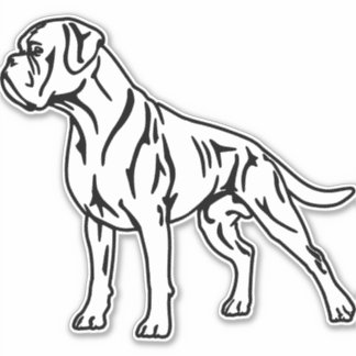 Adesivo Autoaufkleber Boxer stehend
