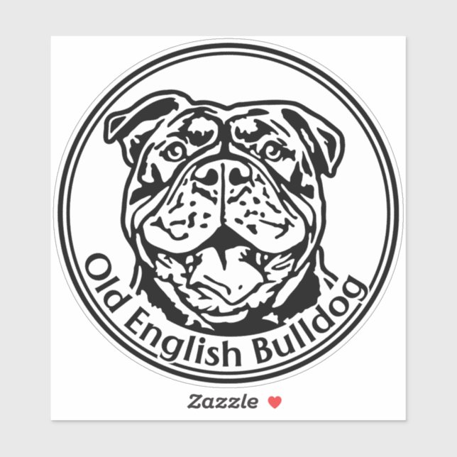 Adesivo Autoaufkleber Old english Bulldog OEB (Folha)