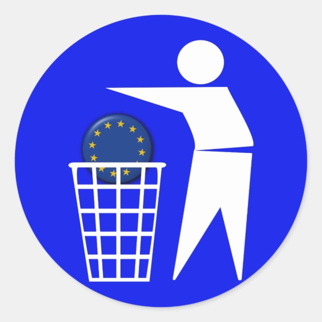 Adesivo Autocolante: Anti- UE protesto 2c - (Frente)