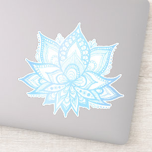 Adesivo Autocolante Boho Blue Lotus