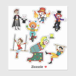 Adesivo Autocolante de Cartoon de Artistas Coloridos