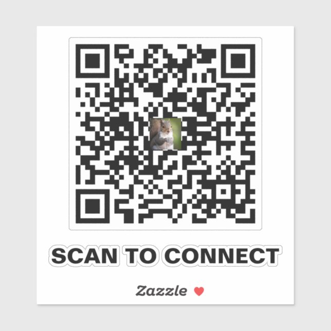 Adesivo Autocolante de código QR moderno - Simples e Profi (Folha)